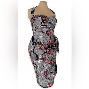 Reserved 👗Vintage inspired sarong dress Shaheen fabric 🐠